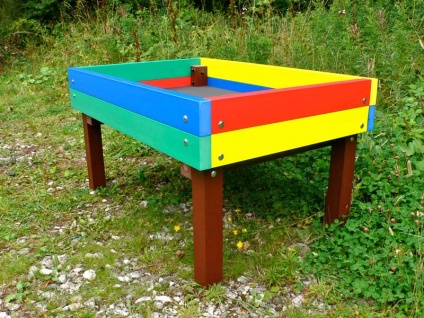 Rainbow Coloured Raised Planter | Recycled Plastic Wood